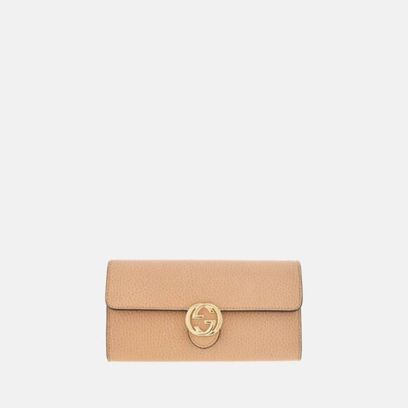Gucci Interlocking GG Camelia Soft Leather Wallet Marmont Light Beige Italy NEW - Picture 11 of 13